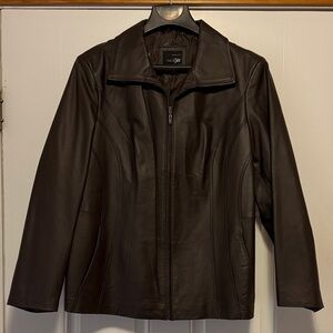 East 5th dark brown Leather Jacket